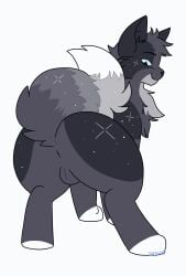 2d_animation animated anus artist_name ass balls black_body black_fur black_inner_ear_fluff blue_eyes bone cheek_tuft chest_tuft closed_eyes dipstick_tail disposal domestic_cat enjoying_the_go eye_roll facial_tuft feces feces_on_ground feces_pile felid feline felis feral fur genitals grey_body grey_fur head_tuft hi_res inner_ear_fluff leg_markings looking_down looking_down_at_self male male_pooping mammal markings multicolored_body multicolored_fur narrowed_eyes open_mouth pooping_on_floor raised_tail scat scat_disposal scatplay shoelace_(artist) short_playtime simple_background skull smile socks_(marking) solo tail tail_markings text tongue tongue_out tuft white_body white_fur