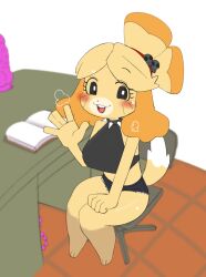 isabelle (animal crossing) from animal crossing by q qringo