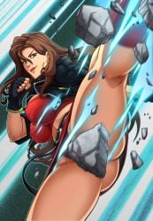 1girls blaze blaze_fielding breasts brown_eyes curvy_body curvy_milf erotic_fight female female_focus female_only huge_breasts large_nipples long_hair milf miniskirt nipples one_breast_out pussy pussy_juice sano-br sega skirt streets_of_rage streets_of_rage_4 thick_thighs upskirt