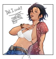 1girls asian asian_female batman_(series) big_breasts black_hair black_hair_female breasts cassandra_cain dc dc_comics female female_focus female_only solo solo_female solo_focus thirstyradio666