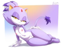 blaze the cat from sega by azuretto