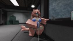 anthro balls breasts cock furry futanari intersex kaiju_paradise masturbating masturbation precum precum_drip pseudo_shork_(kaiju_paradise) ravenuwu roblox self_upload