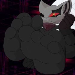1boy 2020s 2023 2d 2d_(artwork) 4_toes absurd_res absurdres barefoot dominant_male extreme_size_difference feet foot_fetish foot_focus giant giant_male highres infinite_(sonic) infinite_the_jackal macro male male_only masked masked_male micro notdragotrashcan plantigrade sega size_difference soles solo sonic_(series) sonic_the_hedgehog_(series) white_fur white_hair