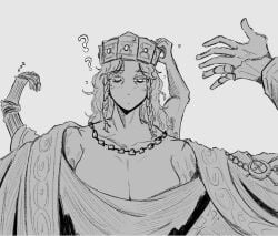 1girls artist_request big_breasts breasts busty circlet crown curves curvy curvy_female curvy_figure elden_ring female fromsoftware genderbend genderswap godrick_the_grafted headband huge_breasts johnholl0w large_breasts monster monster_girl rule_63 tagme tagme_(artist)