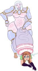 abs absurd_res alpha_channel antlers armor bah'barick_(desbjust) balls bear big_balls big_penis blue_eyes blue_hair brown_hair choker clothed clothing cock_vore cock_warmer desbjust duo elf eyewear femboy footwear genitals glasses green_clothing green_shirt green_topwear hair heart_eyes heart_symbol hi_res horn huge_balls huge_cock humanoid humanoid_pointy_ears hyper hyper_balls hyper_genitalia hyper_penis jewelry leaking_penis legwear lips male male/male male_pred male_prey mammal muscular muscular_femboy necklace nipples pale_skin pauldron penile penis penis_clothing pointy_ears pupils purple_pupils shirt shoes shoulder_guards signature skimpy solo thick_lips thick_thighs thigh_highs thong topwear underwear ursa_(darkdiviner16) vein veiny_penis vore wearing_glasses