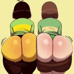 ai_generated ass big_ass bubble_ass chara deltarune huge_ass kris_(deltarune) tagme undertale
