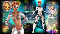 1girls 3d alien alien_girl artist_name becarra black_eyes bodysuit busty curvy detailed_background english_text eyelashes female female_only front_view gun hand_on_hip hands_on_hip hands_on_hips hourglass_figure humanoid looking_at_viewer open_mouth orange_hair pointy_ears pose posing see-through shadow shiny shiny_skin short_hair shoulder_pads small_breasts solana_sho-lai standing text visor weapon wide_hips