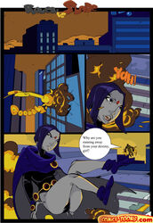 comic comics-toons.com dc_comics deathstroke female male okunev rachel_roth raven_(dc) slade_wilson smooth_skin teen_titans