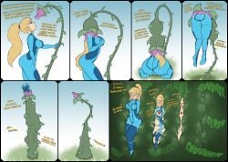 1girls blonde-haired_female blonde_female blonde_hair blush bodysuit carnivorous_plant comic death dendrophilia digested_prey digestion digestion_noises disolving_clothes eaten_alive english_text fatal_vore female female_death female_only female_prey gurglinggoodness headfirst human human_prey implied_death inside_creature internal internal_view masturbation melting_clothes metroid monster monster_on_female nintendo plant plant_pred plant_vore ponytail samus_aran stomach_noises swallowed swallowed_alive swallowed_whole talking_to_pred text tight_fit vore willing_prey zero_suit zero_suit_samus
