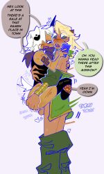 balls casual_sex clothed/nude humanoid lloyd_garmadon male ninjago ninjago:_dragons_rising oc self_insert standing_sex tail_wagging