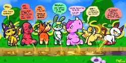 animal_crossing ankha ankha_(animal_crossing) anthro anus areola audie_(animal_crossing) bell belly black_paws blonde_hair blue_eyes blue_eyeshadow blue_hair blush blush_lines bodily_fluids breasts brown_paws brown_tail canid canine canis casual cherry_(animal_crossing) dialogue dipstick_tail domestic_cat domestic_dog english_text exhibitionism eyelashes eyeshadow felid feline felis female female_peeing femboy fur gay gay_anal gay_sex genital_fluids genitals green_body green_fur group hair hi_res homosexual homosexual_male horn isabelle_(animal_crossing) lagomorph lake leporid makeup male male/male male_peeing male_penetrated mammal markings nintendo nipples nonsexual nonsexual_nudity nude nude_anthro nude_female nude_male nudist olivia_(animal_crossing) orange_body orange_fur peeing peeing_into_lake peeing_into_water penis pink_areola pink_body pink_hair plant public public_nudity pussy rabbit red_areola red_body red_fur relieved renee_(animal_crossing) rhinoceros sasha_(animal_crossing) speech_bubble splash tail tail_markings tan_mouth tan_paws tan_tail_tip text theenfman thepnfman tree urine urine_stream vulva watersports white_belly white_body white_fur white_paws white_sclera white_torso wolf yellow_areola yellow_body yellow_fur yellow_sclera