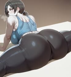 1girls ai_generated big_ass big_breasts big_butt blue_eyes breasts bubble_ass bubble_butt cameltoe dug-lith-pls earrings emotionless emotionless_female fat_ass female flexible grey_body grey_hair large_ass large_breasts looking_at_viewer looking_back nintendo ponytail pussy pussy_through_clothing shiny_clothes solo solo_female solo_focus split split_form splits sports_bra stretching tagme thick_ass thick_thighs tight_clothing tight_pants white_background white_body wii_fit wii_fit_trainer wii_fit_trainer_(female) yoga_pants