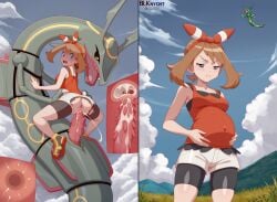 ai_generated animal_genitalia animal_penis anus ass barbed_penis before_and_after bestiality_impregnation big_penis bike_shorts blk9201 cross_section cum cum_in_pussy cum_in_uterus cum_inside female_human/male_pokemon fertilization flying human_female human_penetrated impregnation internal_cumshot interspecies interspecies_impregnation interspecies_pregnancy interspecies_sex legendary_pokemon may_(pokemon) may_(pokemon_oras) midair ovum penis penis_in_pussy petite pokemon pokemon_(species) pokemon_oras pokemon_rse pokephilia pregnant pussy pussy_juice rayquaza scared shaded_face shorts skinny sky sperm_cell sperm_meets_ovum torn_clothes torn_shorts uterus vaginal_penetration x-ray zoophilia zoophilia_pregnancy