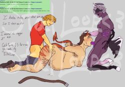 007n7_(forsaken) anal anal_sex belt belt_spanking body_hair bondage cumming_from_anal_sex cumming_while_penetrated devil_tail elliot_(forsaken) forsaken_(roblox) hair_grab hate_sex humanoid_penis inhuman_genetalia male naked_male noli_(forsaken) oral_penetration oral_sex paywall_censor penis pulling_hair purple_skin rope rope_bondage self_harm_scars spanking_marks stretch_marks tentacle_in_mouth tentacle_penetration tentacle_sex threesome yaoi
