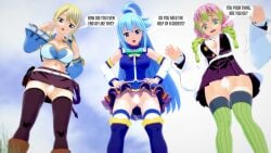 aqua (konosuba) from demon slayer