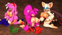 3boys 3d 3d_(artwork) 3girls alternate_breast_size amy_rose amy_rose_the_werehog anthro anthro_female anthro_male anthro_male_on_anthro_female anthro_on_anthro anthro_only anthro_penetrated anthro_penetrating anthro_penetrating_anthro beast big_breasts blue_fur fan_character gadget_the_wolf handwear_and_footwear_only kennythebobcat membranous_wings mmmfff_sixsome mobian mobian_hedgehog mobian_werebat mobian_werehog mobian_wolf oc outdoor_nudity outdoor_sex outdoors outside_sex red_fur riding riding_dick riding_penis rouge_the_bat rouge_the_werebat shadow_the_hedgehog sixsome sonic_(series) sonic_forces sonic_oc sonic_the_hedgehog sonic_the_hedgehog_(series) sonic_unleashed werebat white_fur wings