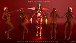 1girls 3d armor artist_name back_view bare_shoulders barefoot becarra big_breasts bodysuit busty butt_crack carmen_morello cleavage curvy dark-skinned_female dark_skin dat_ass english_text erect_nipple erect_nipples eyelashes female female_only front_view hairy_pussy helmet hourglass_figure human leg_lift leg_up looking_at_viewer looking_up multicolored_hair naked nude open_mouth pose posing pubes pubic_hair red_hair shadow shiny shiny_skin short_hair simple_background solo standing text voluptuous white_hair wide_hips yellow_eyes