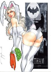 1girls 2023 batman_(series) bunny_ears bunny_girl curvaceous curvy_body curvy_female curvy_figure dc dc_comics ed_benes_studio english_text female_focus female_only hi_res huge_breasts jaina_hudson jeferson_lima legwear lingerie looking_at_viewer seductive solo_female solo_focus underwear voluptuous voluptuous_female white_rabbit_(dc)