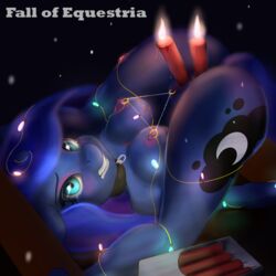 candles clitoris_piercing collar double_insertion fall_of_equestria my_little_pony nipple_piercing princess_luna_(mlp) wax_on_breasts