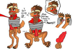 1boy 2026 4_toes animal_genitalia artist_request balls blush dreamworks english_text erection foot_lick forgotten_island furry furry_only gay male male_only penis raww_(forgotten_island) simple_background solo tagme text white_background yaoi