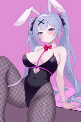 1girls artist_request bunny_ears bunnysuit fishnet_pantyhose fishnets hatsune_miku pantyhose rabbit_hole_(vocaloid) tagme vocaloid