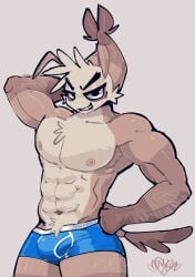 boxer_briefs bulge dandy's_world male male_only muscular muscular_male shrimpo_(dandy's_world) trunks_briefs underwear underwear_fetish