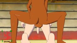 1boy 1futa 3d all_fours anal animated arena ass big_dick blonde_hair breasts brown_hair dark-skinned_female dark_skin embarrassed feet female futa_on_male futanari harriet_bree huge_balls interracial jaune_arc looking_pleasured mohawk multicolored_hair nipples no_sound nude penis rooster_teeth rwby sfmslayer smug source_filmmaker tagme testicles video wrestling_ring