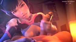 1boy 1girls 3d animated big_penis blizzard_entertainment breasts clothed_female_nude_male d.va female femdom giver_pov handjob headphones huge_penis kensfmaudio large_penis loop male male_pov moneyshot overwatch pov sound source_filmmaker straight thecunnysseur unseen_male_face video