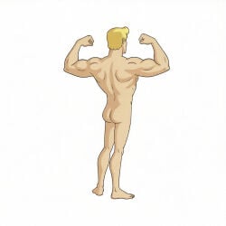 ass ass_focus dat_ass flexing fred_jones male_only naked_male nude_male posing scooby-doo solo_male