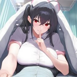 1girl ai_assisted ai_generated azur_lane beautiful_girl big_ass big_breasts curvy female garter_belt garter_straps nurse sexy taihou_(azur_lane) taugust thighhighs