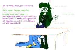 covered english_text fellatio futa homestuck jade_harley john_egbert male table talking