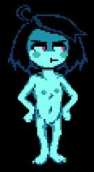 accurate_art_style accurate_body_type chara_(undertale) charkis deltarune deltarune_au deltarune_chapter_rewritten deltaswap embarassed_nude_female enf female female_focus female_only green_body green_skin looking_away nonbinary nude nude_female pout pouting sprite sprite_edit undertale