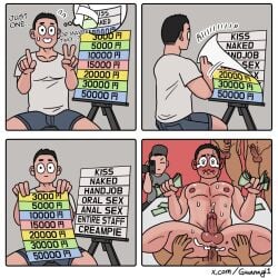 2boys 4boys abs anal anal_penetration anal_sex big_penis blush camera crying cum cum_in_ass cum_inside dilf ejaculation erect_penis erection gangbang gay_anal gay_domination gay_sex group group_sex gwanagi hands-free handsfree_ejaculation horny huge_cock large_penis male/male male_only money muscular_male nude nude_male pecs pleasure_face price pricelist prostitution recording sweat sweatdrop sweating sweaty_body tears thick_penis veiny_penis yaoi