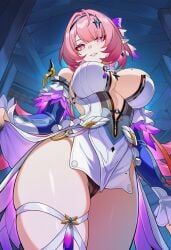 1girls ai_generated big_ass big_breasts big_butt big_thighs exposed_breasts exposed_legs female female_focus female_only hoyoverse long_ears looking_at_viewer low-angle_view lunealter mature_female medium_hair mihoyo more_at_source pale-skinned_female patreon pink_eyes pink_hair ramiel_(zenless_zone_zero) remielle_(zenless_zone_zero) remielle_dan sfw smile thick_ass thick_hips thick_legs thick_thighs zenless_zone_zero