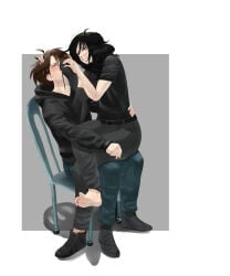 1girl1boy absurdres alt_girl aroused artist_request barefoot best_feet black_hair blush blushing brown_hair chair couple couple_(romantic) cute_female_feet dominant_female feet foot_domination foot_fetish foot_focus foot_play foot_tease foot_worship forced_smelling forced_sniffing goals goth goth_girl happy_dom happy_female happy_sub highres light-skinned_female light-skinned_male long_hair loving_couple oc original_characters piercings relationship_goals romantic_couple self_insert sexy_feet shoe_sniffing sitting_on_lap smelling_shoe smelly_feet sniffing_shoe soles steaming_feet submissive_male sweaty_feet teasing toes white_background woman_on_top