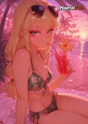 1girl 1girls ai_generated applejack_(eg) blonde_hair blush blushing equestria_girls female freckles green_eyes haart_ai medium_breasts mlp my_little_pony_equestria_girls skinny slim_waist tagme
