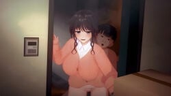 ahe_gao ahegao_face black_hair blacked cuckold cuckold_pov cuckolding kaoru_hana_wa_rin_to_saku netorare ntr smiling waguri_kaoruko