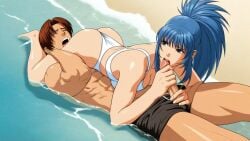 69 69_position ai_generated couple_sex female_dominating_male king_of_fighters kof kyo_kusanagi leona_heidern oral_sex sixty_nine the_king_of_fighters woman_on_top