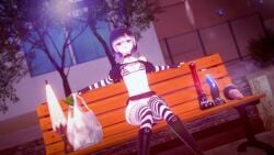 animated big_dildo cute cute_expression cute_face cute_girl dildo dildo_in_ass dildo_in_pussy dildo_insertion dildo_penetration dildo_riding dildo_sitting emo emo_girl emo_hair koikatsu lewd lewdrex no_sound oc original original_character outside outside_nudity penetration public public_indecency public_nudity riding riding_dildo small_breasts stockings tagme thigh_gap thigh_highs video