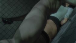 1girls 3boys 3d against_wall animated arms_behind_back black_hair bound bound_wrists clothed clothed_sex fishnets medium_breasts one_leg_up ozisan rape restrained running_a_train sex standing standing_on_one_leg standing_sex tagme taking_turns thighhighs vaginal_penetration video waiting waiting_for_turn