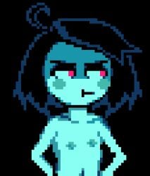 accurate_art_style accurate_body_type chara_(undertale) charkis deltarune deltarune_au deltarune_chapter_rewritten deltaswap embarassed_nude_female enf female female_focus female_only green_body green_skin looking_away nonbinary nude nude_female pout pouting sprite sprite_edit undertale