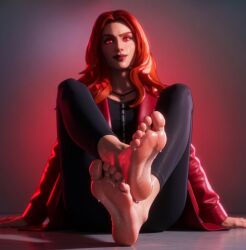 ai_generated barefeet barefoot dominant_female feet feet_fetish feet_focus feet_together foot_fetish foot_focus foot_play goddess marvel marvel_zombies mind_control ownership scarlet_witch seduced seduction slave wanda_maximoff zombie