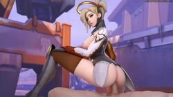 3d anal animated areolae big_breasts blender bouncing_breasts breasts female large_breasts lewdxanimations male mercy nipples no_sound overwatch reverse_cowgirl_position straight video