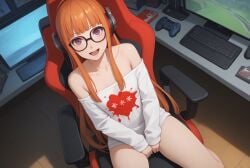 ai_generated atlus female long_hair orange_hair persona persona_5 robinlover sakura_futaba solo solo_female tagme