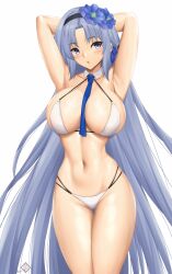 1girls adult adult_female alsace_(azur_lane) arciealbano armpits arms_behind_head arms_up azur_lane bare_armpits bare_arms bare_belly bare_chest bare_hips bare_legs bare_midriff bare_navel bare_shoulders bare_skin bare_thighs belly belly_button black_hairband blue_eyebrows blue_eyes blue_eyes_female blue_hair blue_hair_female blue_hair_ribbon blue_necktie blue_ribbon blush blush blush_lines blushing_at_viewer blushing_female breasts busty busty_female cleavage collar collarbone curvy curvy_body curvy_female curvy_figure curvy_hips curvy_thighs dot_nose elbows embarrassed embarrassed_female embarrassed_nude_female exposed exposed_armpits exposed_arms exposed_belly exposed_legs exposed_midriff exposed_shoulders exposed_thighs eyebrows_visible_through_hair female female_focus female_only flower flower_hair_ornament flower_in_hair flower_on_head groin hair_ornament hair_ribbon hairband hands_behind_head hands_up high_resolution highres hourglass_figure large_breasts lean_body lean_figure legs legs_together light-skined_female light-skinned light-skinned_female light_skin light_skin_female light_skinned light_skinned_female long_hair looking_at_viewer mature mature_female navel necktie open_mouth parted_bangs parted_lips ribbon shiny_belly shiny_breasts shiny_legs shiny_skin shiny_thighs shoulders sidelocks simple_background slender_body slender_waist slim_girl slim_waist solo standing thick_thighs thigh_gap thighs thin_waist tongue upper_body v-line very_long_hair white_background white_collar wide_hips