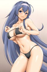 1girls adult adult_female arcie_albano arciealbano azur_lane bare_armpits bare_arms bare_belly bare_chest bare_hands bare_hips bare_legs bare_midriff bare_navel bare_shoulders bare_skin bare_thighs belly belly_button bikini bikini_bottom bikini_only bikini_top black_bikini black_bikini_bottom black_bikini_only black_bikini_top black_string_bikini black_swimsuit black_swimwear blue_eyebrows blue_eyes blue_eyes_female blue_hair blue_hair_female blush blush_lines blushing_at_viewer blushing_female breasts busty busty_female cleavage collarbone dot_nose eagle_union_(azur_lane) elbows eyebrows_visible_through_hair female female_only fingers gradient_background groin hair_between_eyes hairband half_naked half_nude head_tilt high_resolution highres hourglass_figure large_breasts lean_body lean_figure legs legs_together light-skinned_female light_skin long_hair looking_at_viewer mature mature_female naked naked_female naked_woman navel new_jersey_(azur_lane) nude nude_female nudity open_mouth open_mouth_smile parted_lips shoulders simple_background slender_body slender_waist slim_girl slim_waist smile smiley_face smiling smiling_at_viewer solo standing string_bikini swimsuit swimwear thick_thighs thighs thin_waist tilted_head tongue underboob upper_body upper_teeth v-line white_background white_hairband wide_hips