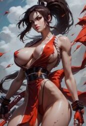 ai_generated big_breasts king_of_fighters kof mai_shiranui t_survivor true_survivor_95745 video_games