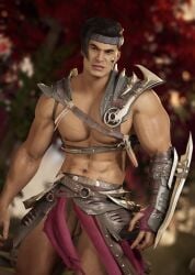 exposed_penis havik haviksluz male male_focus male_only mortal_kombat mortal_kombat_1_(2023) muscles muscular muscular_male netherrealm_studios scantily_clad scantily_dressed solo solo_focus solo_male solo_male