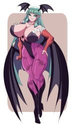 1girls artist_request big_breasts breasts capcom darkstalkers female female_focus female_only huge_breasts large_breasts large_tits morrigan_aensland succubus tagme