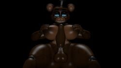 3d anthro freddy_(fnaf) futa_only goober_realm modeling posing_for_the_viewer rule_63 self_boobjob sfm source_filmmaker